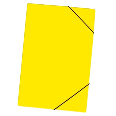 CARPETA CON ELASTICO COLORES MARZÚ AMARILLO