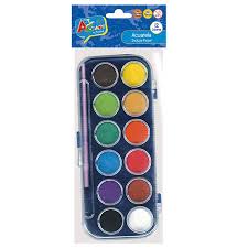 ACUARELA SOLIDA 12 COLORES MAS PINCEL
