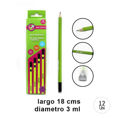 CAJA LAPICES GRAFITO TRIANGULAR PUNTA RESISTENTE 8B