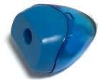 SACAPUNTA PLASTICO C/DEPOSITO TRIANGULAR AZUL