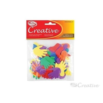 FIGURA DE GOMA EVA MANO PIE 60U