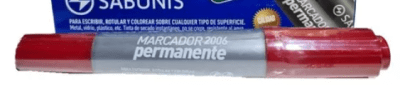 MARCADOR PERMANENTE DOBLE PUNTA 2006 ROJO