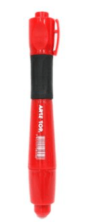 MARCADOR PERMANANTE CON GRIP ROJO