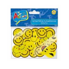 FIGURA DE GOMA EVA AUTOADHESIVA CARITAS FELICES DISEÑOS SURTIDOS 54 PCS