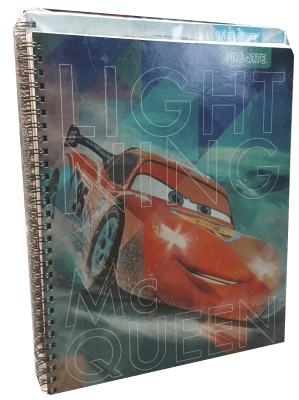 CUADERNO UNIVERSITARIO 7MM 100HJS CARS