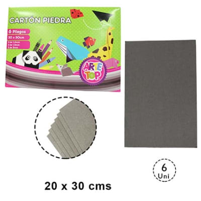 ESTUCHE CARTON PIEDRA 6 PLIEGOS 20X30