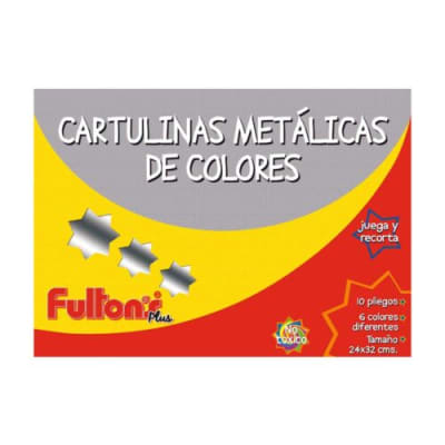 ESTUCHE CON PAPEL CARTULINA METALIZADA 10 HOJAS