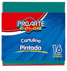 FAJOS CARTULINA PINTADA 20 HJS. 10x10 cms. 16 col.