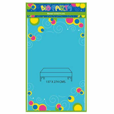 MANTEL 137X274CM COLOR CELESTE