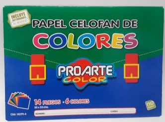 ESTUCHE PROARTE CELOFAN 14 HJS.6 COL SURT. 33x30 Cm