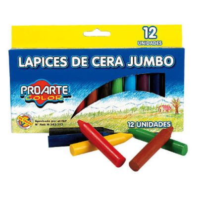 CRAYONES 12 COLORES EXTRA GRUESOS