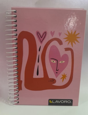 CUADERNO POCKET 5MM 100 HOJAS DOBLE ESPIRAL 80GR 15X10.5CM APROX MIX "CORAZON"