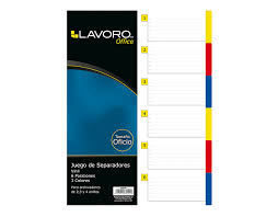 SEPARADOR VINILO 6 POSICIONES OFICIO