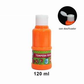 TEMPERA 120ML NARANJA NEON