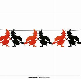 GUIRNALDA BRUJA CON ESCOBA