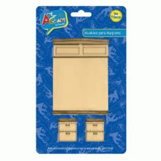 MUEBLE PARA MAQUETA DORMITORIO 3PCS