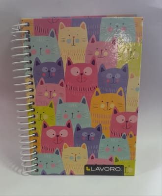 CUADERNO POCKET 5MM 100 HOJAS DOBLE ESPIRAL 80GR 15X10.5CM APROX MUJER "GATITOS"