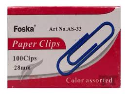 CLIPS DE COLOR 28MM 100PCS FOSKA