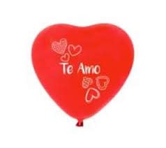 GLOBO CORAZON PIÑATA IMPRESO TE AMO