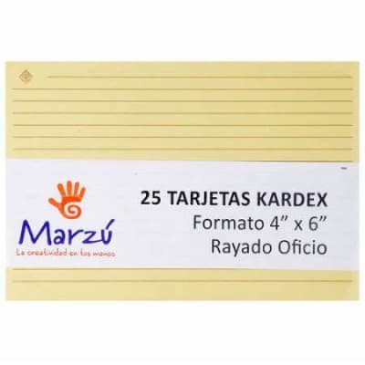 TARJETAS KARDEX  5X8 25 UND