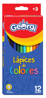 12 LAPICES DE COLORES LARGO