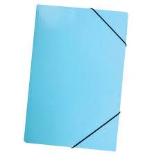 CARPETA CON ELASTICO CARTULINA OFICIO CELESTE