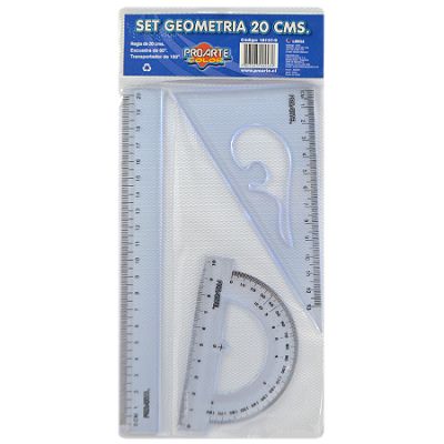 SET DE REGLAS 2ESCUADR.1TRANSP. 20CM