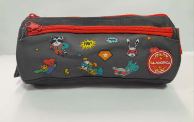 ESTUCHE POCKET DISEÑOS HEROE MASCOTA GRIS