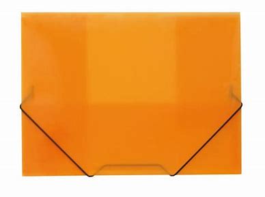CARPETA CON ELASTICO PLASTICA NARANJA