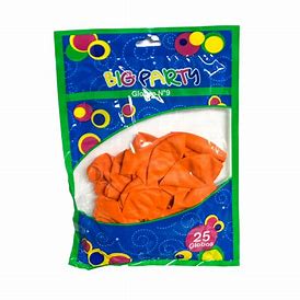 GLOBOS N°9 25 UNIDADES COLOR NARANJA