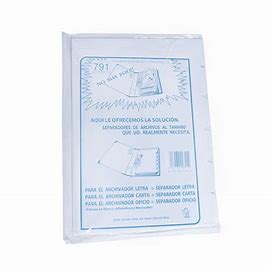 SEPARADOR BLANCO 6 DIVISIONES JS OFICIO