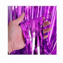 CORTINA 200X100CMS METALICA MORADA