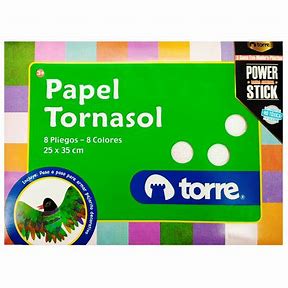 ESTUCHE TORRE PAPEL TORNASOL 8 HJS.