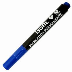 MARCADOR PERMANENTE PTA REDONDA AZUL