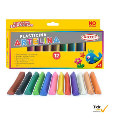 PLASTICINA ARTELINA 12 COLORES ARTEL