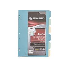 SEPARADOR OFICIO 6 POSICIONES CARTULINA