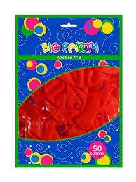 GLOBOS N°9 50 UNIDADES COLOR ROJO