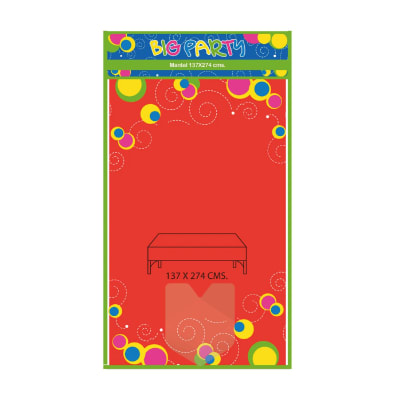 MANTEL 137X274CM COLOR ROJO