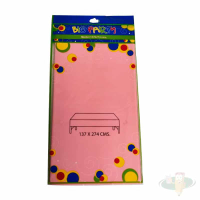 MANTEL 137X274CM COLOR ROSADO