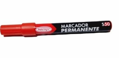 MARCADOR PERMANENTE PTA REDONDA S50 ROJO