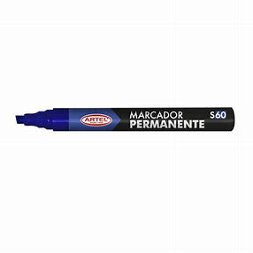 MARCADOR PERMANENTE PTA BISELADA S60 AZUL