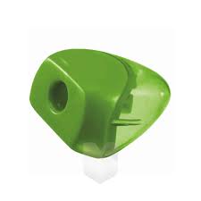 SACAPUNTA PLASTICO C/DEPOSITO TRIANGULAR VERDE