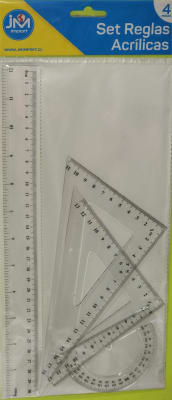 SET DE REGLAS 30CM ACRILICAS 4PCS
