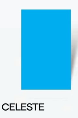CARTON FORRADO COLOR 53X75 CELESTE