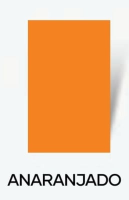 CARTON FORRADO COLOR 53X75 ANARANJADO