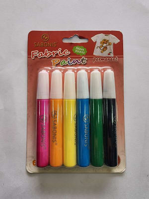 SET FABRIC PAINT GLUE X 6UN