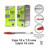 CAJA DE LAPICES PASTA ROJO 50 UNIDADES SUELTAS