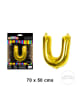 GLOBO METALICO LETRA GOLD U