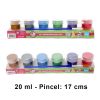 SET TEMPERA METALICA 6 COL + PINCEL