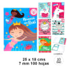 PACK CUADERNO COLLEGE NIÑA 100HJS 7MM ARTE TOP
